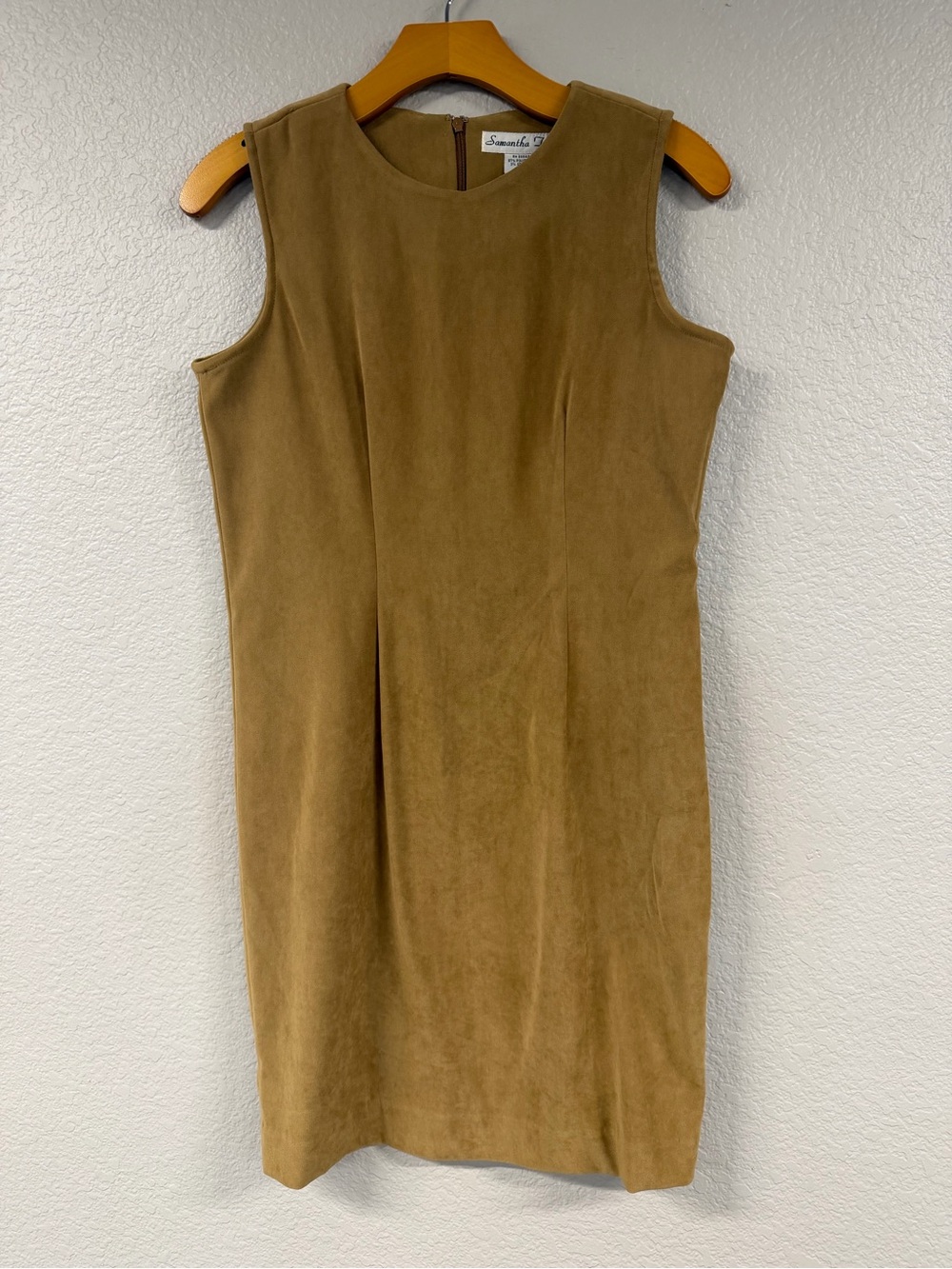 Samantha Taylor Shift Dress in Camel - Petite 6P